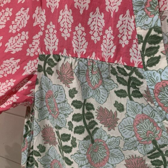 Zara | Midi Dress Floral Button Front V Neck Short Sleeve- Size Small - Picture 8 of 11